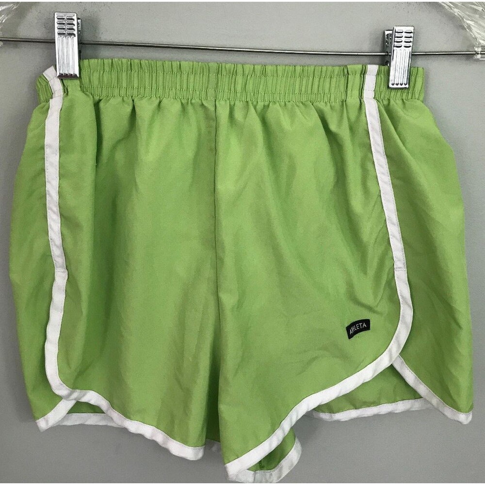 Athleta Ready Set 4" Lined Run Shorts light green  Sz XS Women's athletic stripe